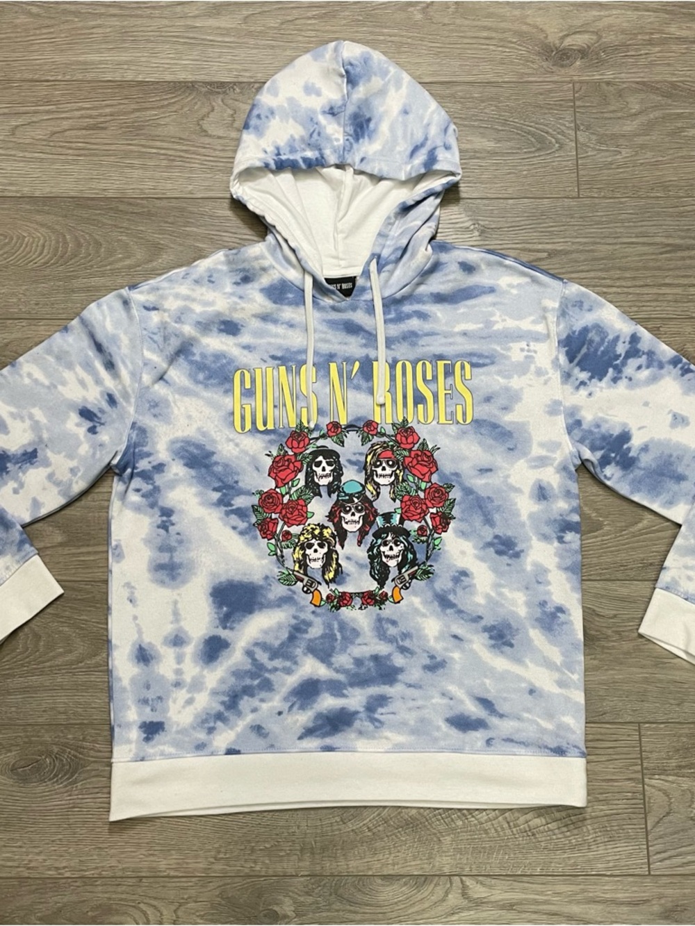 Guns N' Roses Tie Dye Hoodie Band Merch Vintage Style size L